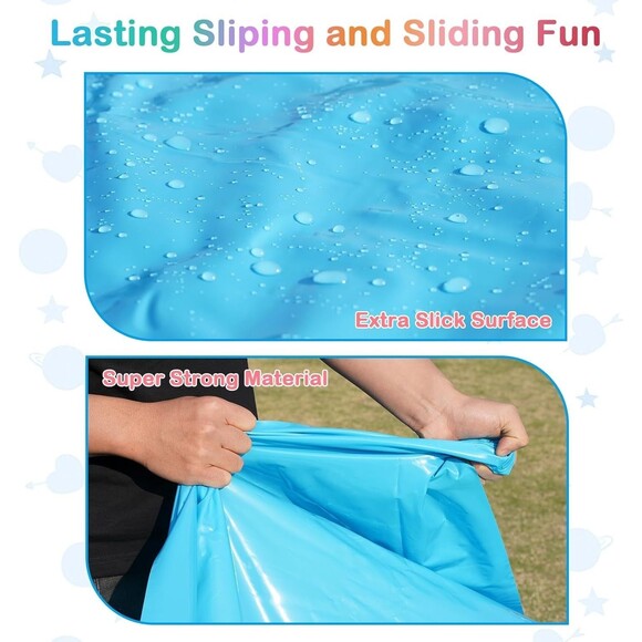 40FT Slip Lawn Water Slide Giant Slip, Splash XL Heavy Duty w 2 Body Boards 7 Ft - Picture 3 of 11